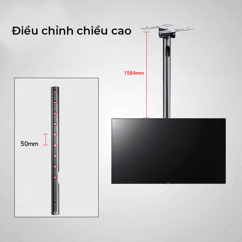 Giá Treo Tivi Thả Trần 2 Màn Hình 32