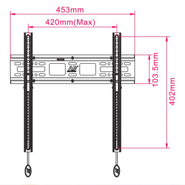 Giá Treo Tivi Thẳng Sát Tường NB-D2F 40