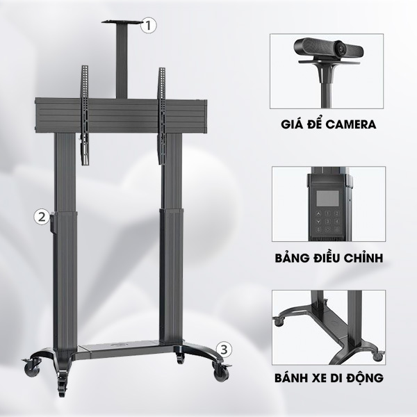 Giá Treo Tivi Di Động NB-TW110 50"- 100" Hàng Nhập Khẩu Có Remote