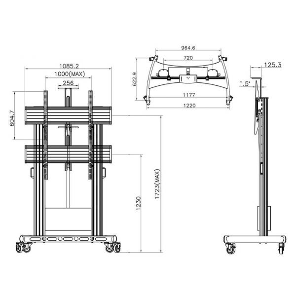 Giá Treo Tivi Di Động NB-TW110 50"- 100" Hàng Nhập Khẩu Có Remote