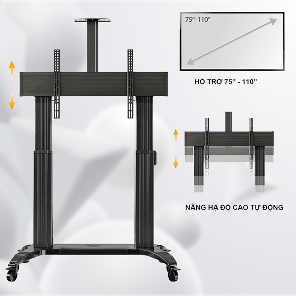 Giá Treo Tivi Di Động NB-TW110 50"- 100" Hàng Nhập Khẩu Có Remote