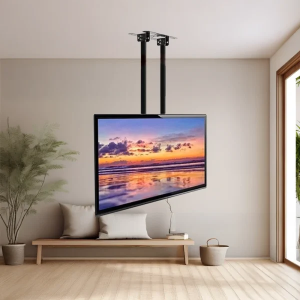 Giá Treo Tivi Ngược Trần 2 Trục (70 - 110 Inch) – Hệ Cột Kép Siêu Tải 90 KG, Hạ Trần 1,480 M