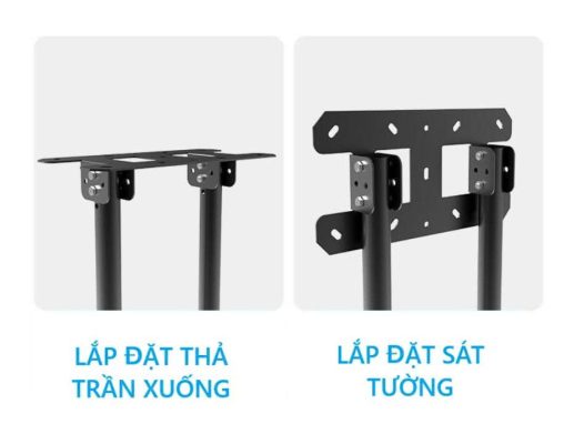 Giá Treo Tivi Ngược Trần 2 Trục (70 - 110 Inch) – Hệ Cột Kép Siêu Tải 90 KG, Hạ Trần 1,480 M